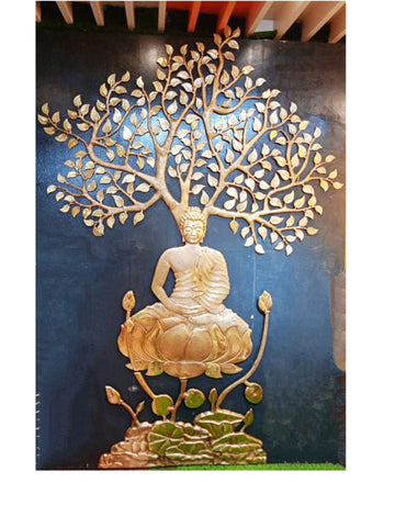 Buddha On Lotus With Tree