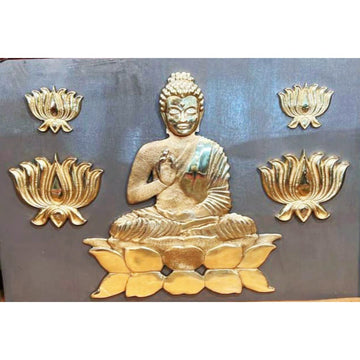 Brass Buddha On Lotus