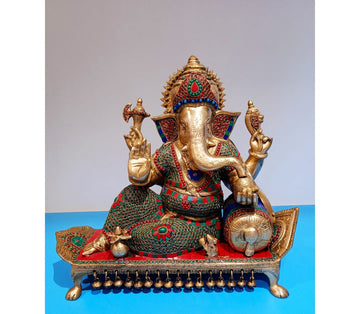 Ganesha On Throne