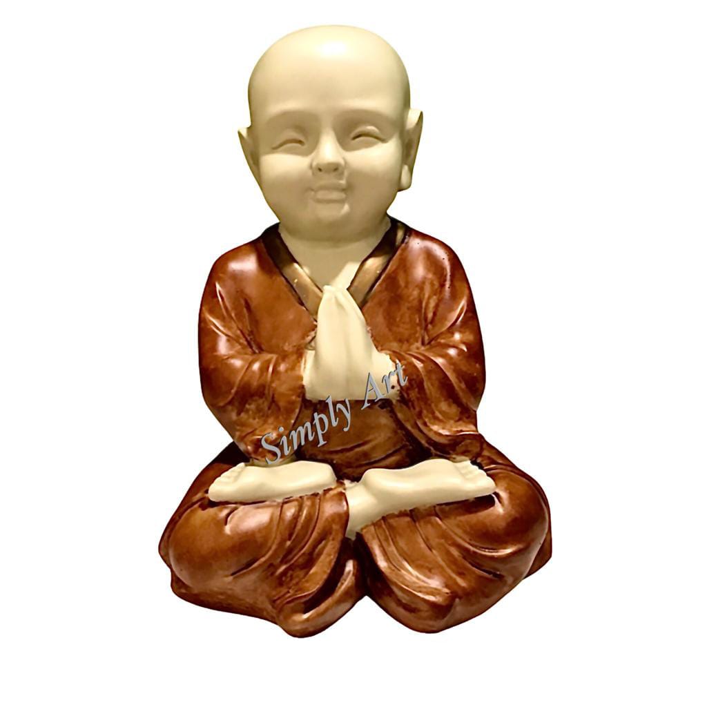 Small Colour Namaste Monk Sitting