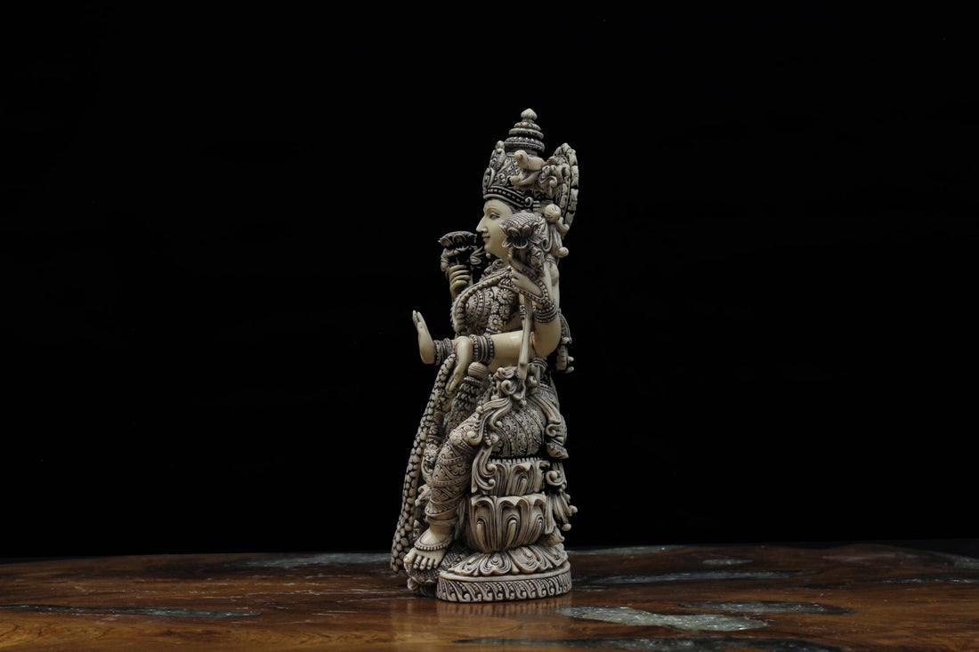 Soft-stone Laxmi On Lotus