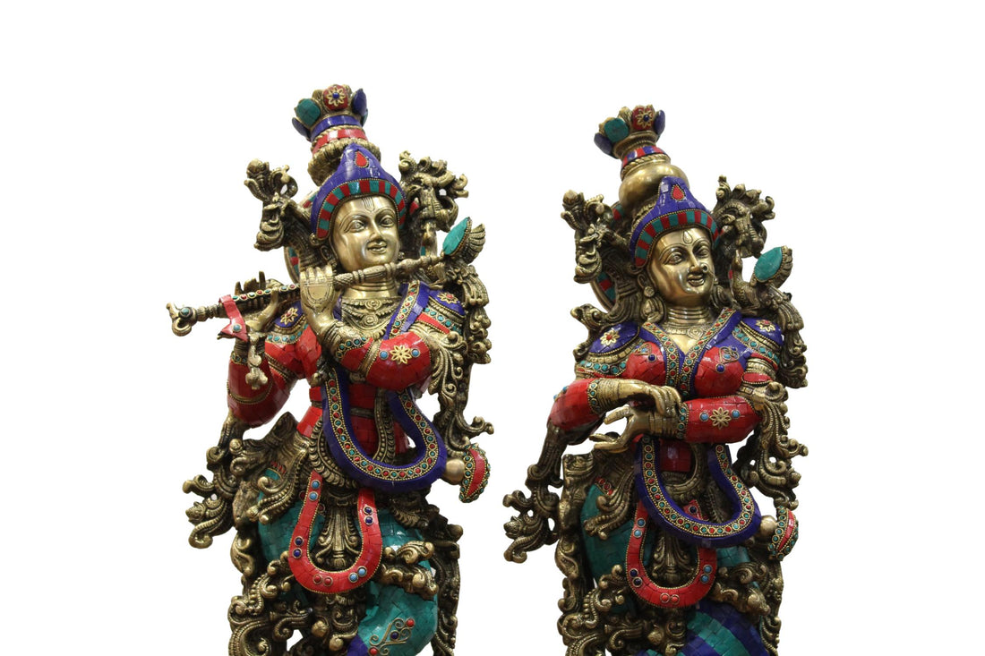 Colour Stone Radha Krishna